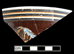 London-shape bowl with common cable against brown slipped background-from 18WA454.